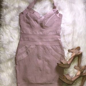 AKIRA Bodycon Dress- blush pink